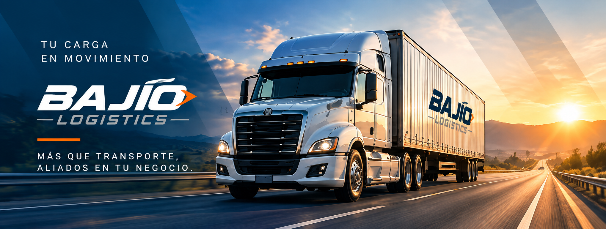 Camión de Bajío Logistics en movimiento